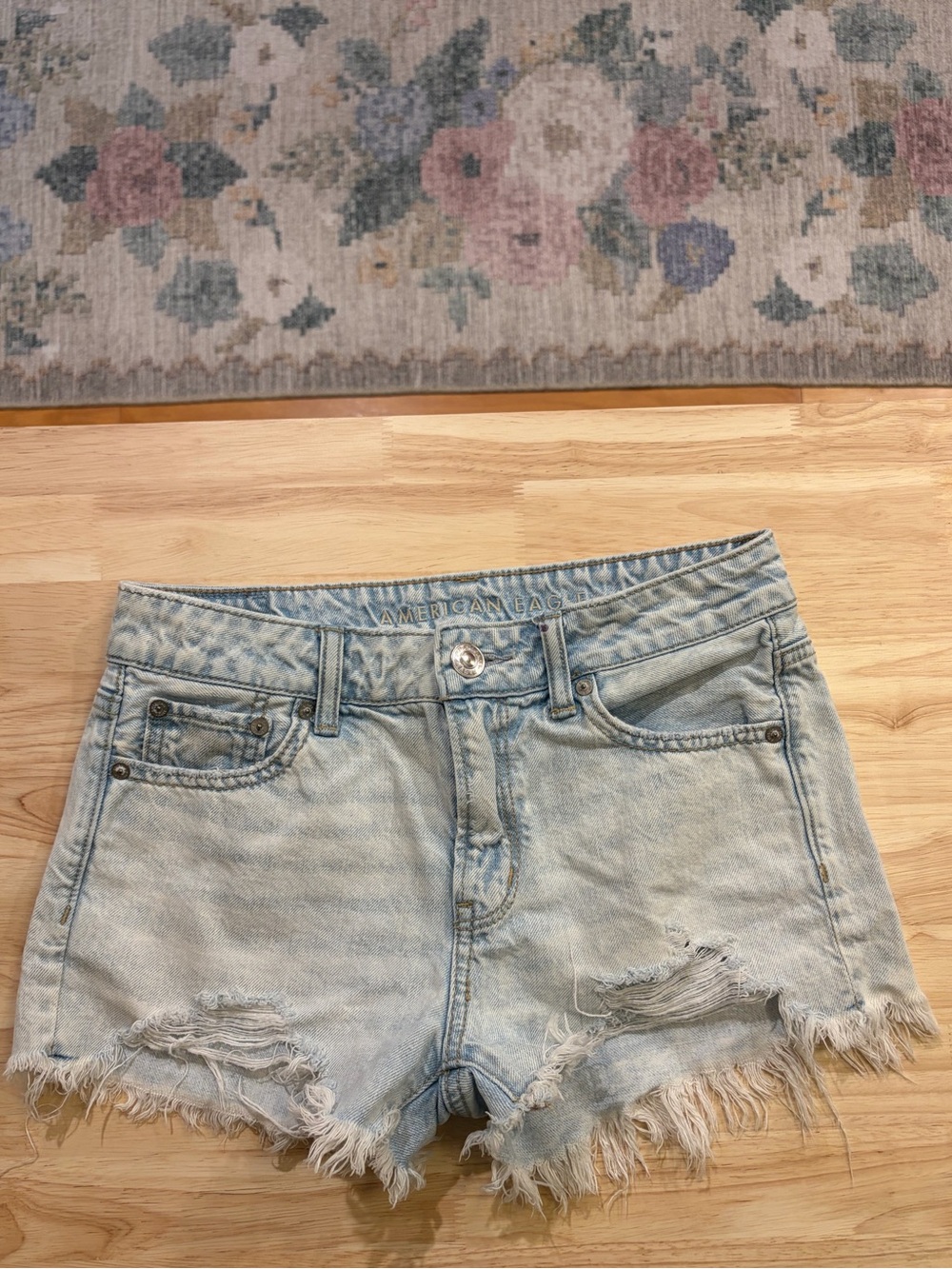AE Low Rise Distressed Shorts.